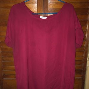 Plus Size Maroon Blouse